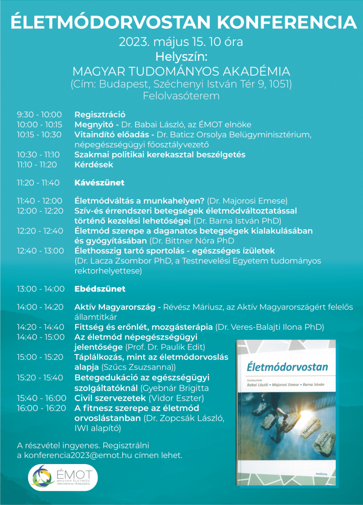 Életmódorvostan Konferencia programterv